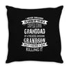 Super Cool Granddad Of A Freaking Awesome Grandson Throw Pillow