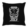 Never Underestimate Dog Rescuer Who Was Born July Throw Pillow