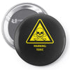 toxic hazard laboratory poison substance warning Pin-back button