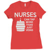nurses can tap more than just veins Ladies Fitted T-Shirt