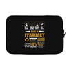 Born February Multitasking Problem Solving Tees Laptop sleeve