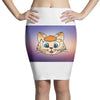 Orange cat Pencil Skirts