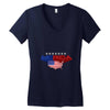america flag Women's V-Neck T-Shirt