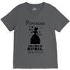Princesses Are Born In April V-Neck Tee