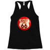 route 66 sign distressed, ideal birthday gift or present Racerback Tank