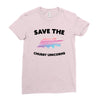 Save The Chubby Unicorns Ladies Fitted T-Shirt