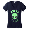 stay weird alien girls Women's V-Neck T-Shirt