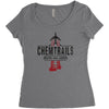 jet chemtrails red &amp; grey logo Women's Triblend Scoop T-shirt