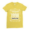vintage made in 1998 perfectly aged a living legend Ladies Fitted T-Shirt