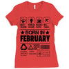 Born In February Ladies Fitted T-Shirt