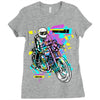 pop biker Ladies Fitted T-Shirt