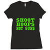 shoot hoops not guns Ladies Fitted T-Shirt