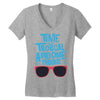 time to go tropical awesome paradise Women's V-Neck T-Shirt