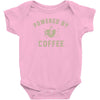 powered by coffee Baby Bodysuit