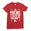 hiking it's cheaper than therapy Ladies Fitted T-Shirt