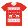 reindeer christmas ugly sweater All Over Women's T-shirt