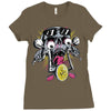 skull biker Ladies Fitted T-Shirt