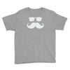 hipster glasses and moustache Youth Tee