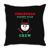 christmas baking team crew snowman Throw Pillow