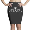 whiskers cat dog cute puppy animal baseball jersey Pencil Skirts