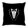 classic black tuxedo t shirt Throw Pillow