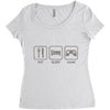 eat,sleep,game Women's Triblend Scoop T-shirt