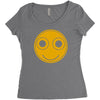 funny smiley face Women's Triblend Scoop T-shirt