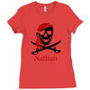 personalized pirate Ladies Fitted T-Shirt