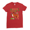 boxer wining Ladies Fitted T-Shirt