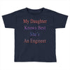 my daughter knows best shes anengineer Toddler T-shirt
