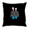 papa bunny Throw Pillow