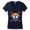 luffy pirate flag Women's V-Neck T-Shirt