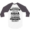 Super Cool Nana Of A Freaking Awesome Grandson 3/4 Sleeve Shirt