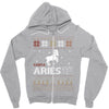santa aries xhristmas ugly t shirts Zipper Hoodie