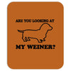 are you looking at my weiner t shirt funny dog wiener dachshund s m l Mousepad