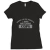 sorry i was watching cops Ladies Fitted T-Shirt
