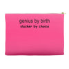 genius by birth slacker by choice t shirt large funny nerd tee slacker Accessory Pouches