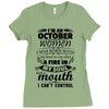 I Am An October Women Ladies Fitted T-Shirt