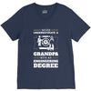 Never Underestimate A Grandpa With An Engineering Degree V-Neck Tee