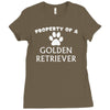 property of a golden retriever Ladies Fitted T-Shirt