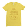 queens are born in 1981 Ladies Fitted T-Shirt