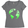 Earth Themed Funny Women's Triblend Scoop T-shirt