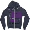 i love someone with pancreatic cancer to the moon &amp; back to infınıty Zipper Hoodie