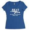 ak47 funny,political,weapons,cool,retro,rude Women's Triblend Scoop T-shirt