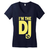 im a dj graphic tee mens Women's V-Neck T-Shirt