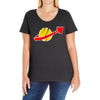the spaceman logo Ladies Curvy T-Shirt