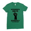 introverts unite separately in your own homes black Ladies Fitted T-Shirt