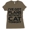plans with my cats tonight Ladies Fitted T-Shirt