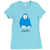 new! mens 'sloth' Ladies Fitted T-Shirt