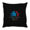 retro los angeles 1984 olympic games Throw Pillow